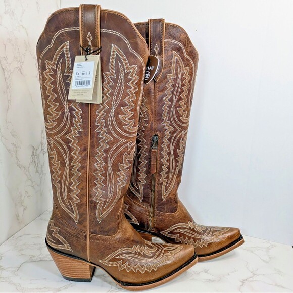Ariat Women's Casanova Western Boot Shades of Grain Size 7.5 Snip Toe - Picture 7 of 16